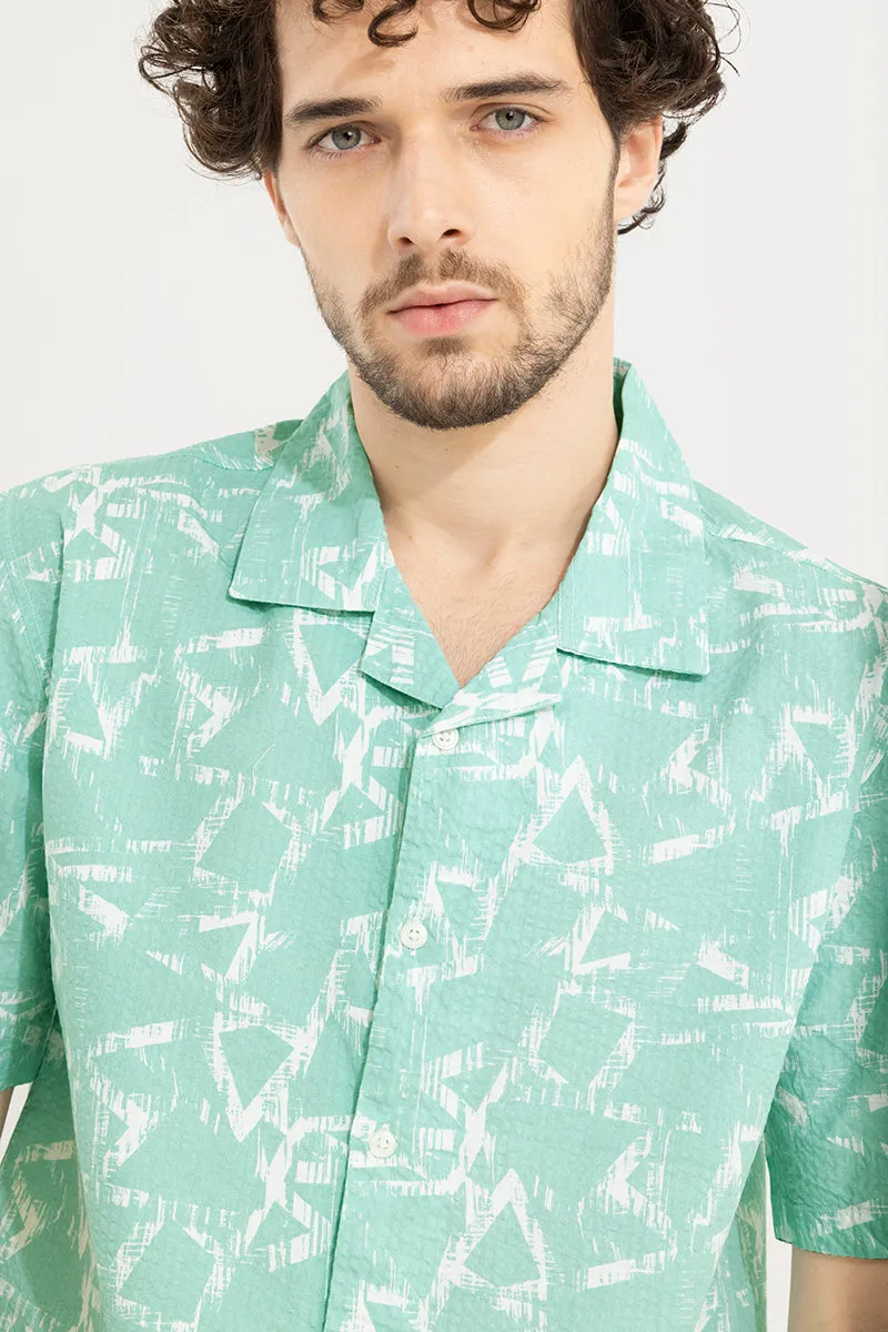 Abstract Triangle Green Shirt