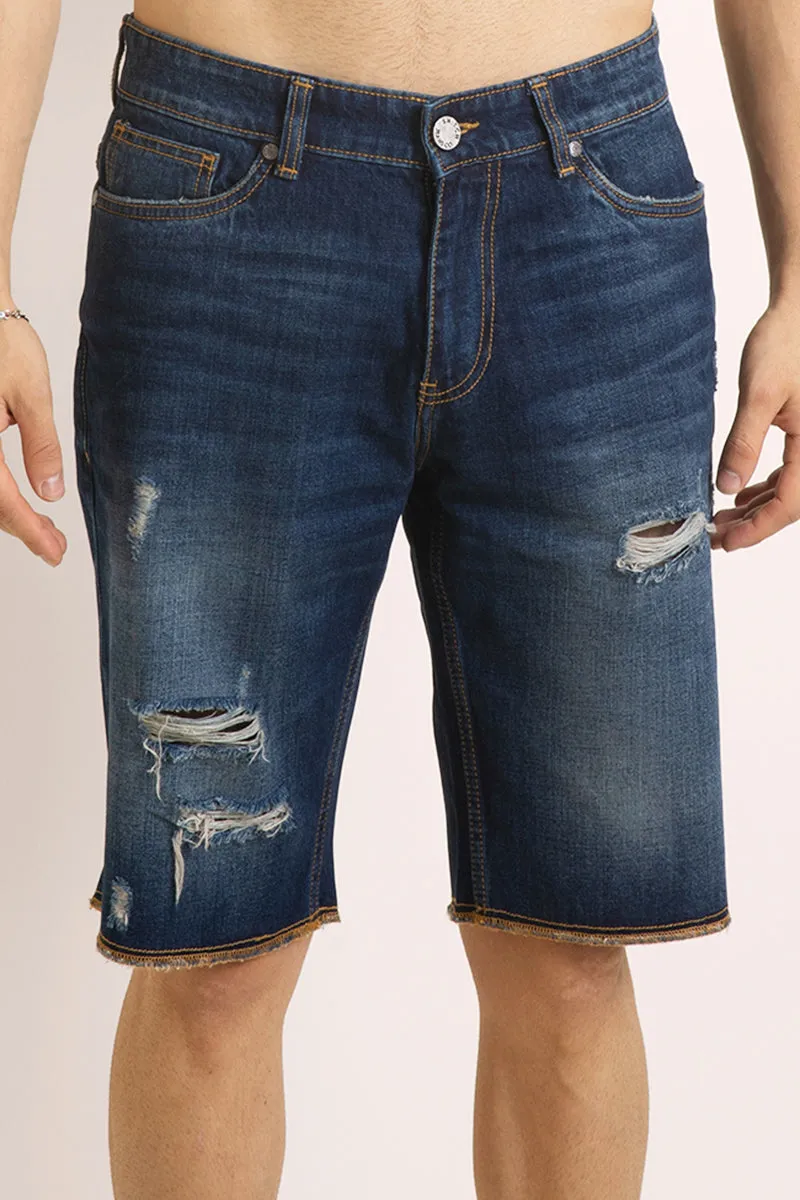 Advent Faded Blue Denim Shorts