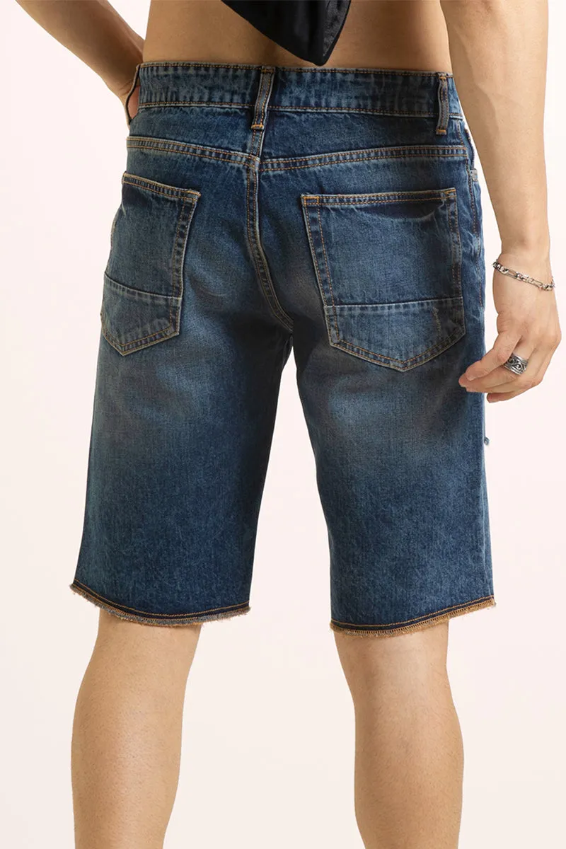 Advent Faded Blue Denim Shorts