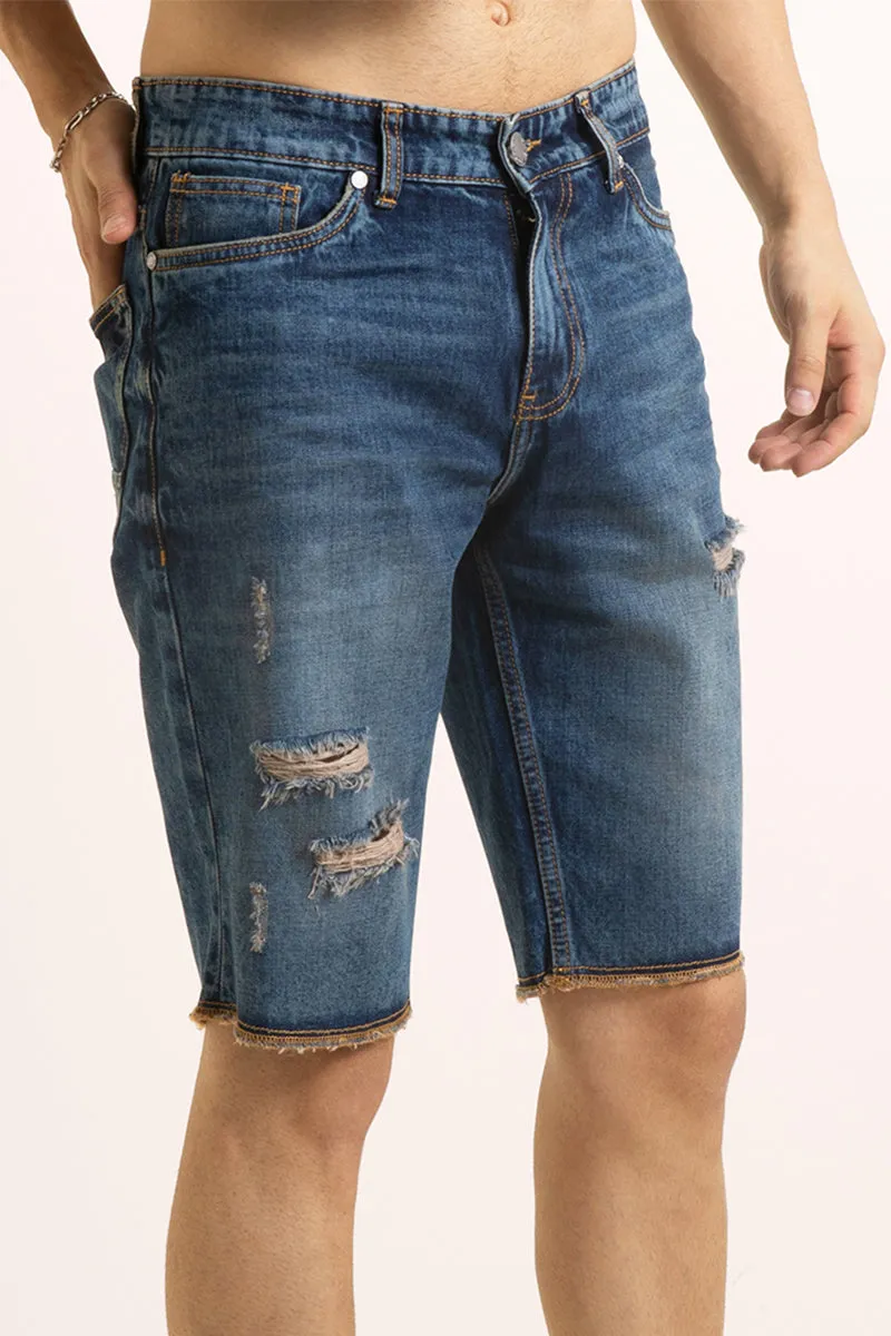 Advent Faded Blue Denim Shorts