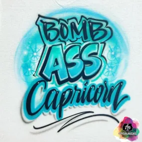 Airbrush Bomb Zodiac Shirt Design