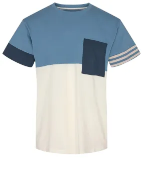 AKKIKKI CB STRIPE TEE - Cornet Blue