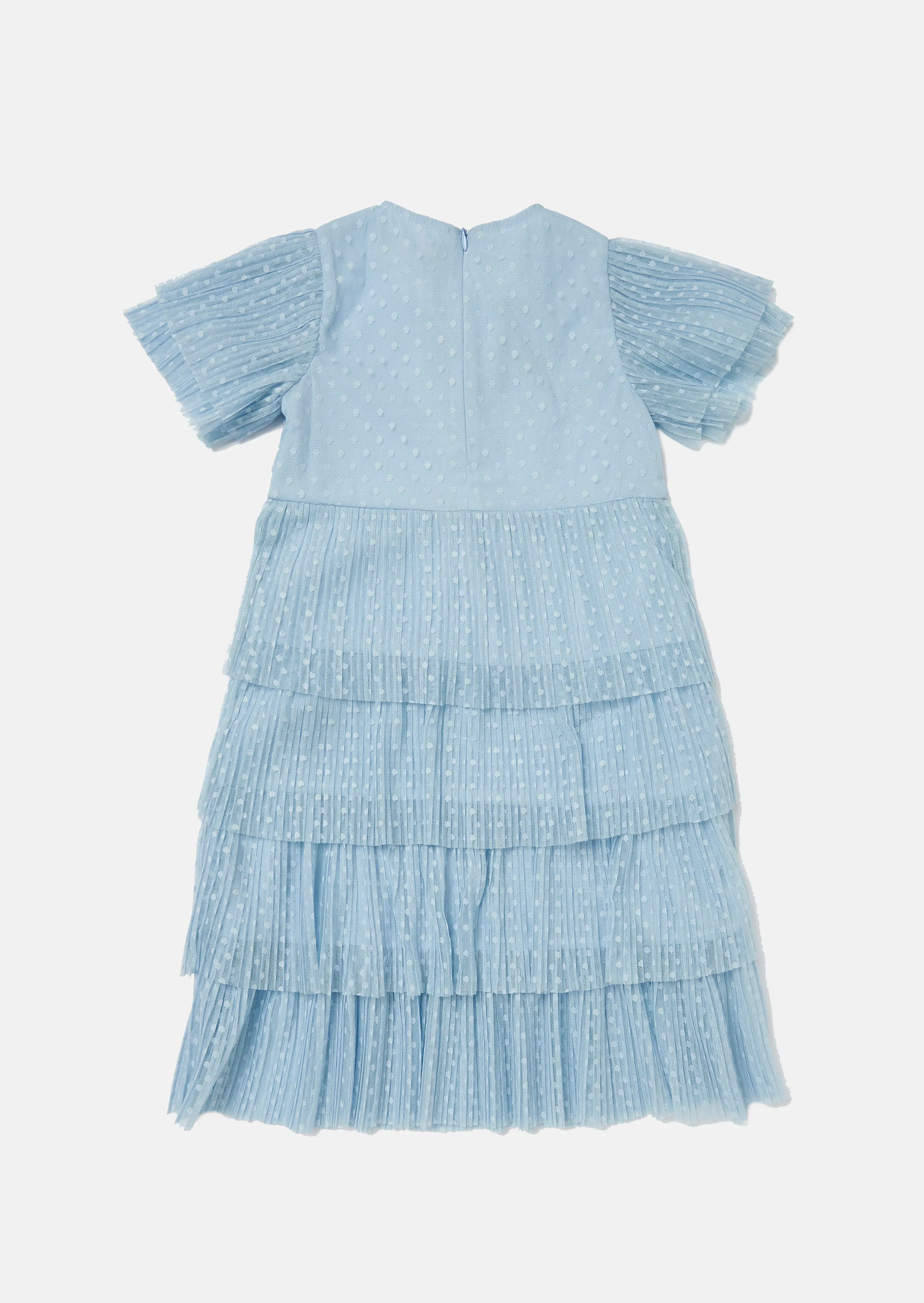 Amelie Tiered Crinkle Mesh Dress