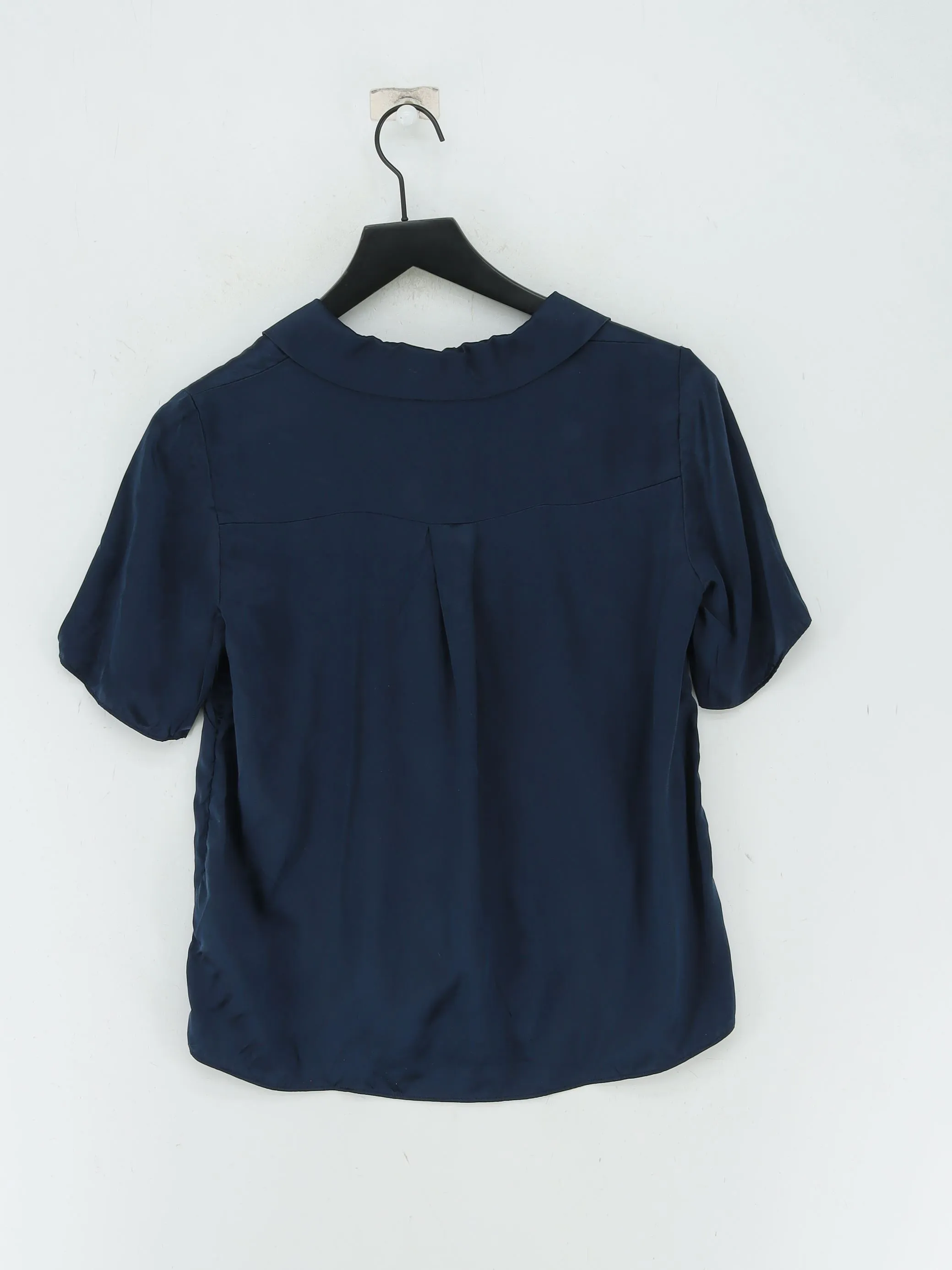 & Other Stories Women's Blouse UK 8 Blue 100% Silk