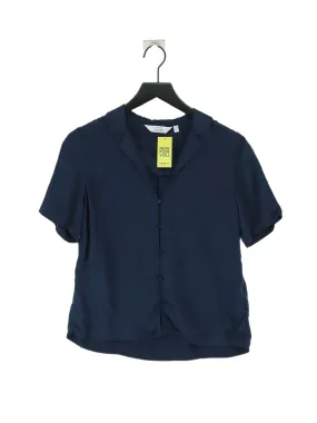 & Other Stories Women's Blouse UK 8 Blue 100% Silk