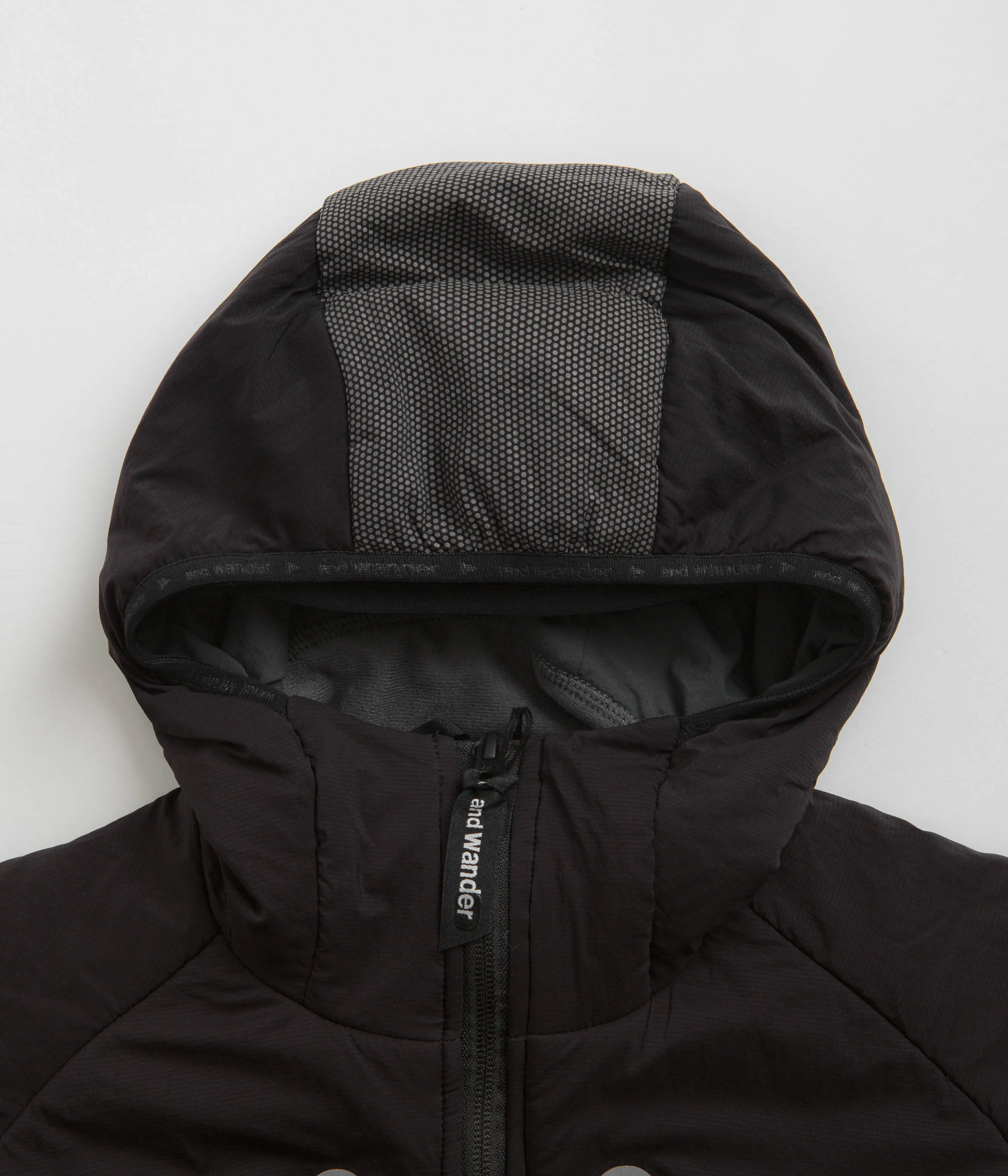 and wander Alpha Air Hoodie - Black