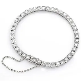 Antique Platinum 4.62 TCW Diamond Tennis Bracelet