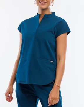 Apollo Scrub Top - Gibraltar Blue