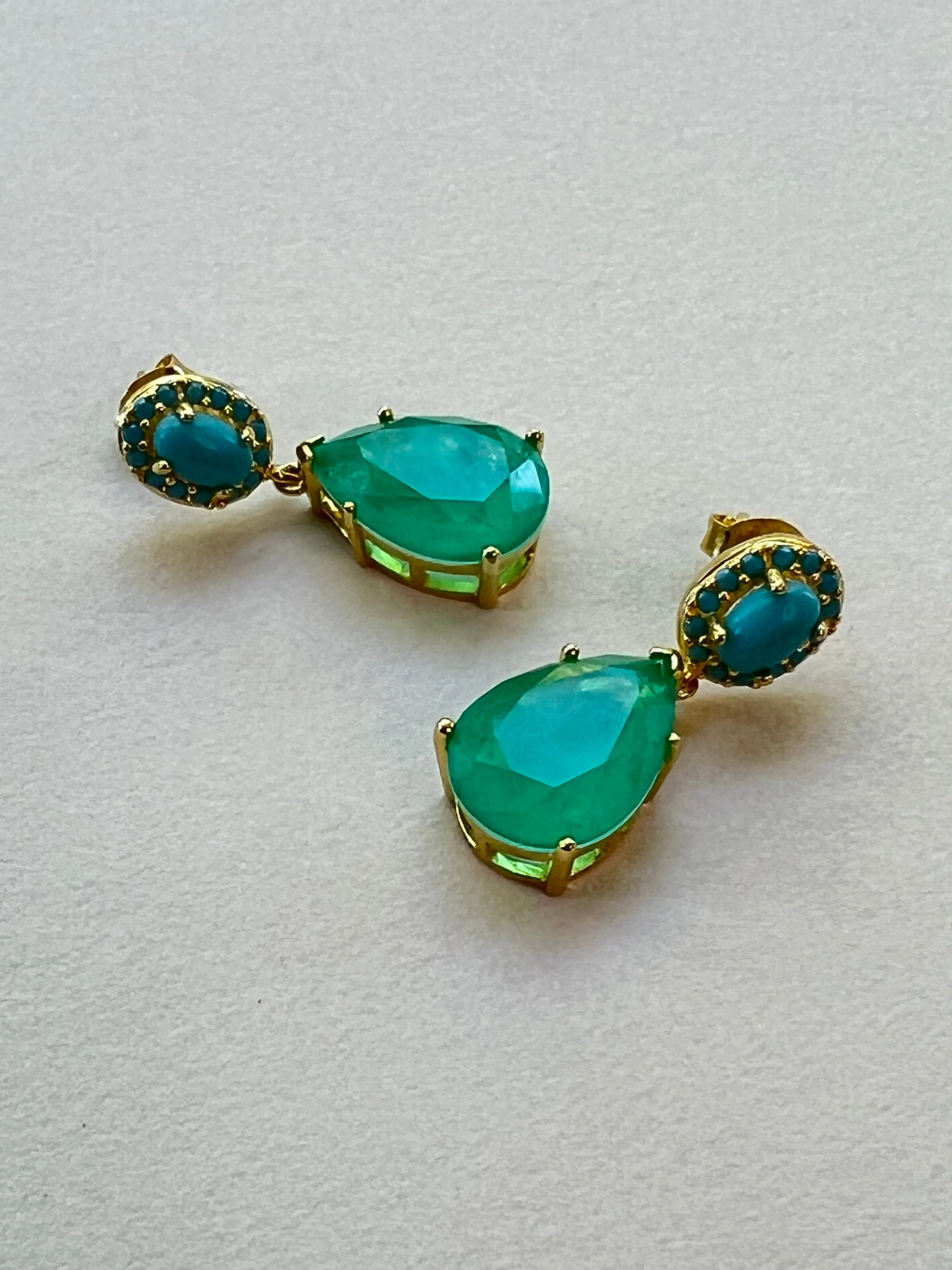 Aqua and Turquoise Earring | Sasha