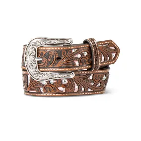 Ariat Belt Girls Scroll Filigree Crystal