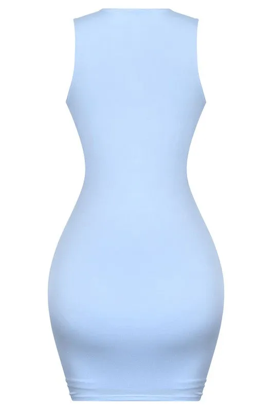 Avianna Sleeveless Dress (Light Blue)