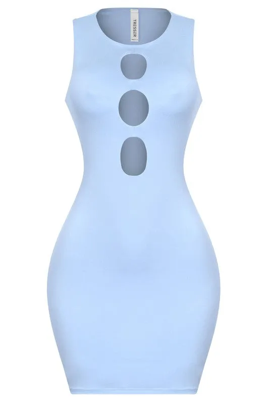 Avianna Sleeveless Dress (Light Blue)