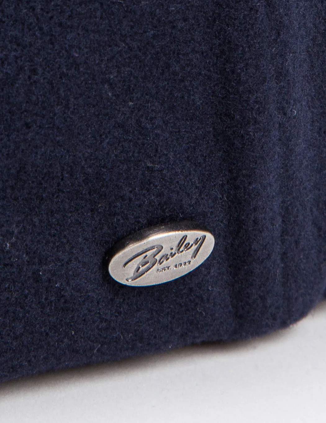 Bailey Galvin Wool Newsboy Cap - Navy Blue