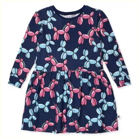 Balloon Buddies Dress Dark Blue