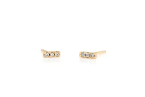 Bar Dash Crystal Stud Earrings