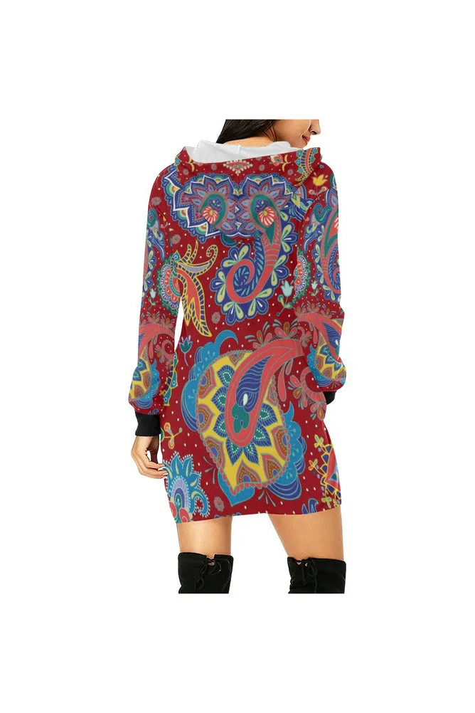 Big Pays Lee 2 All Over Print Hoodie Mini Dress (Model H27)