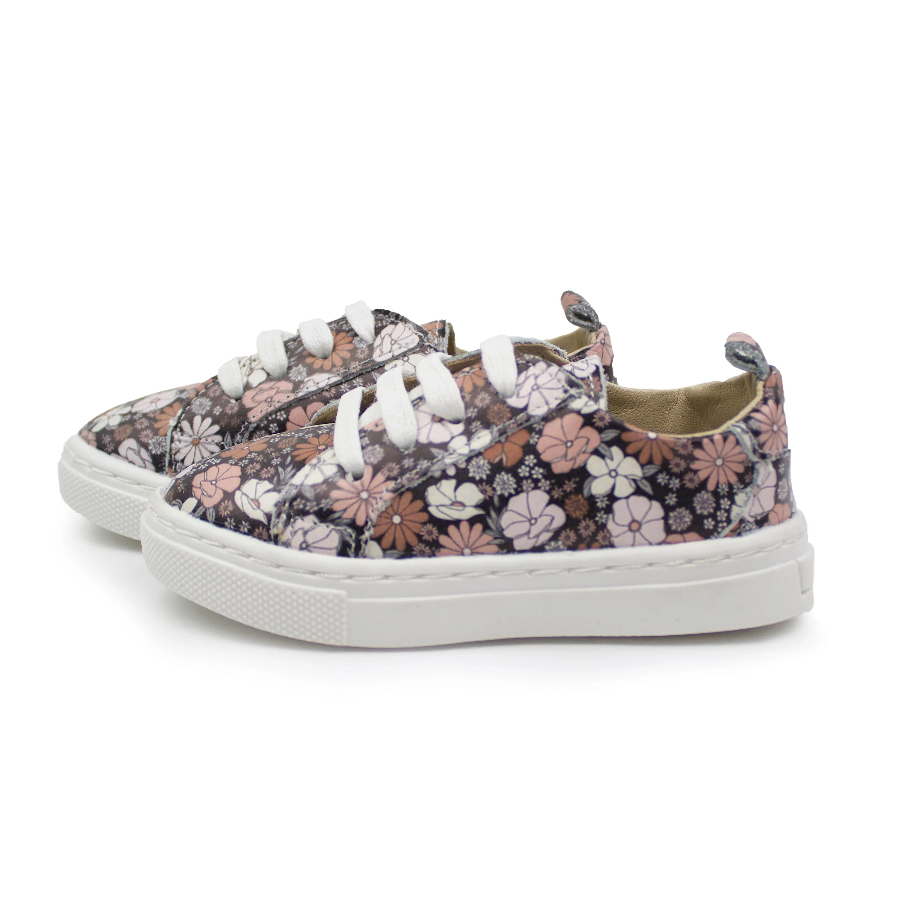 Black Floral - Low Top Sneakers