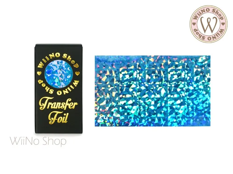 Blue Holographic Confetti Nail Transfer Foil (HL-F-08)