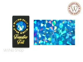 Blue Holographic Crystal Nail Transfer Foil (HL-C-06)