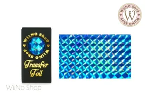 Blue Holographic Mosaic Nail Transfer Foil (HL-M-05)