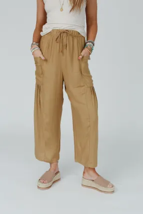 Boardwalk Nights Wide Leg Pants - Camel