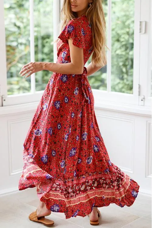 Bohemian Floral Maxi Dress