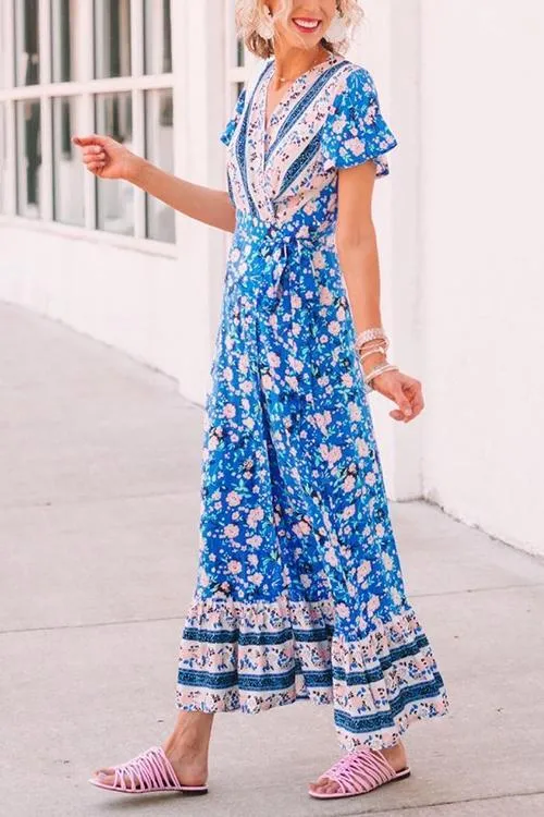 Bohemian Floral Maxi Dress