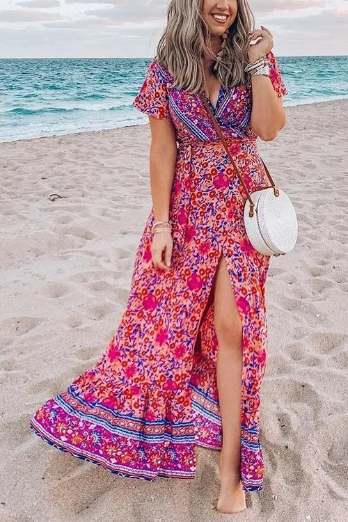 Bohemian Floral Maxi Dress