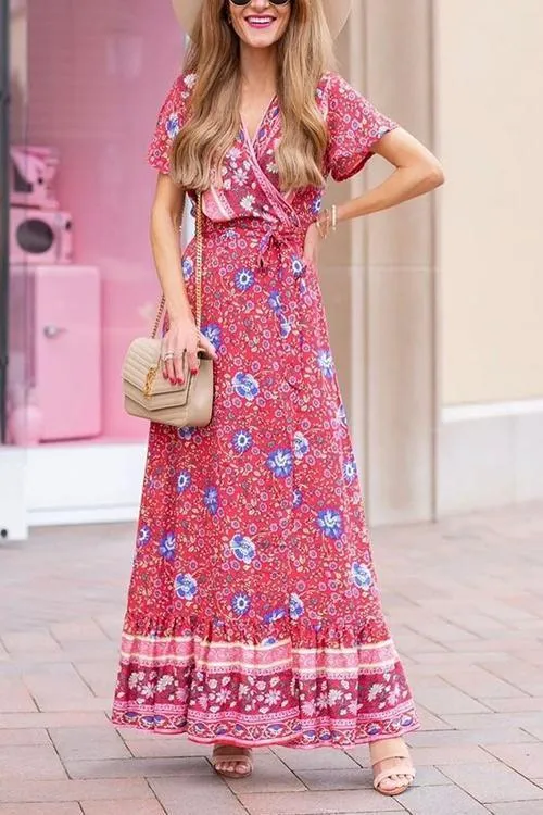 Bohemian Floral Maxi Dress