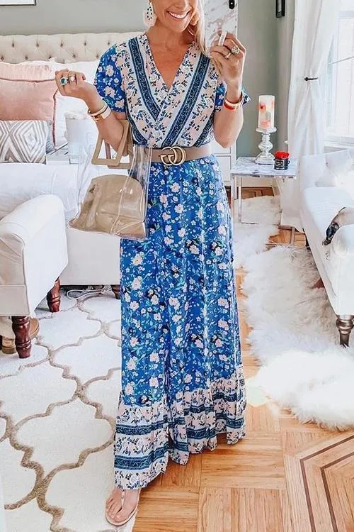 Bohemian Floral Maxi Dress