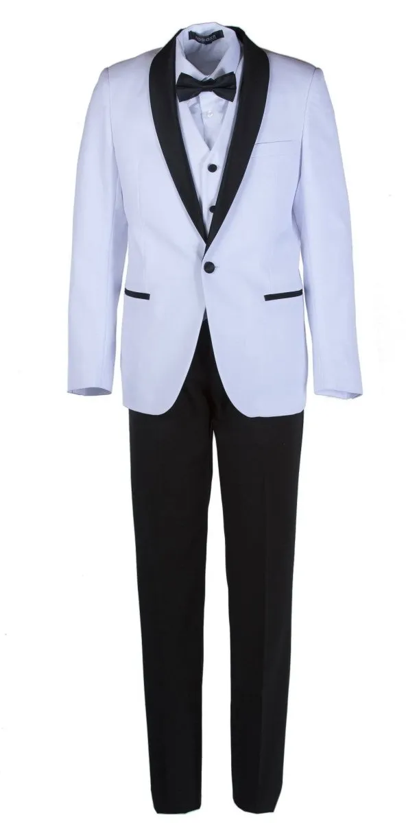 Boys' 5 Piece Slim Fit Shawl Tuxedo - 4 Colors