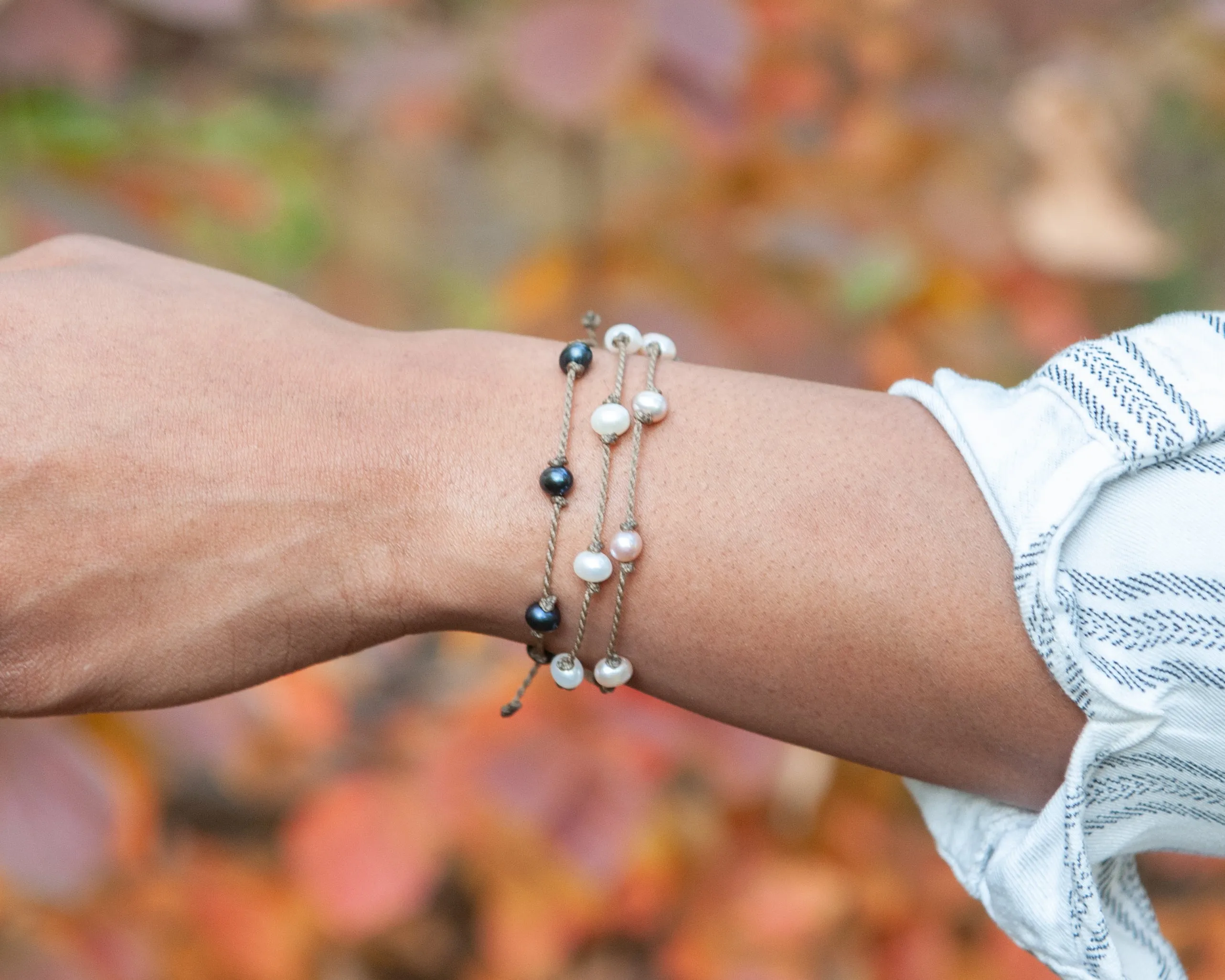 Bracelet-1444-Peacock Pearl Oval Petite