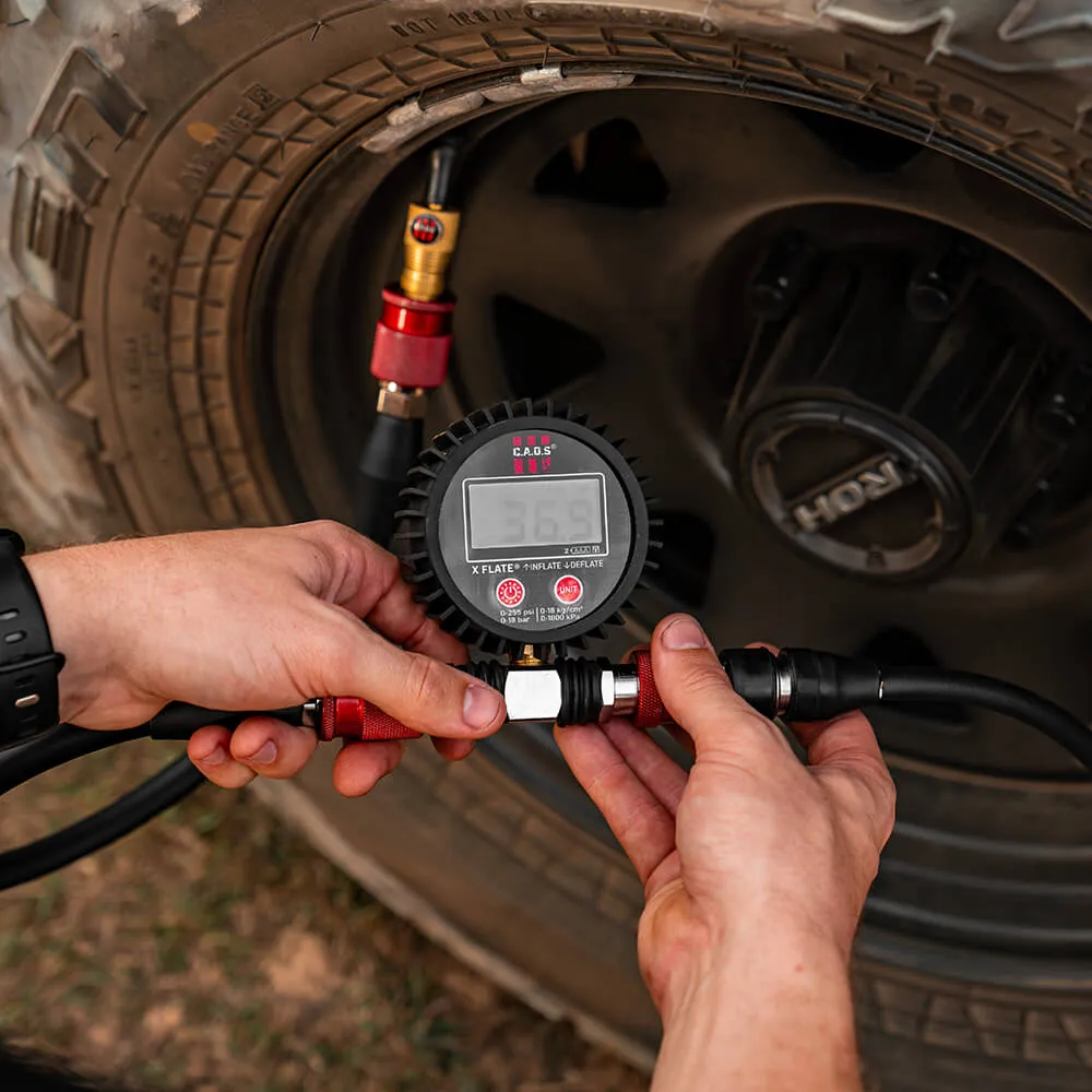 CAOS X FLATE Tyre Inflate-Deflate and Pressure Gauge