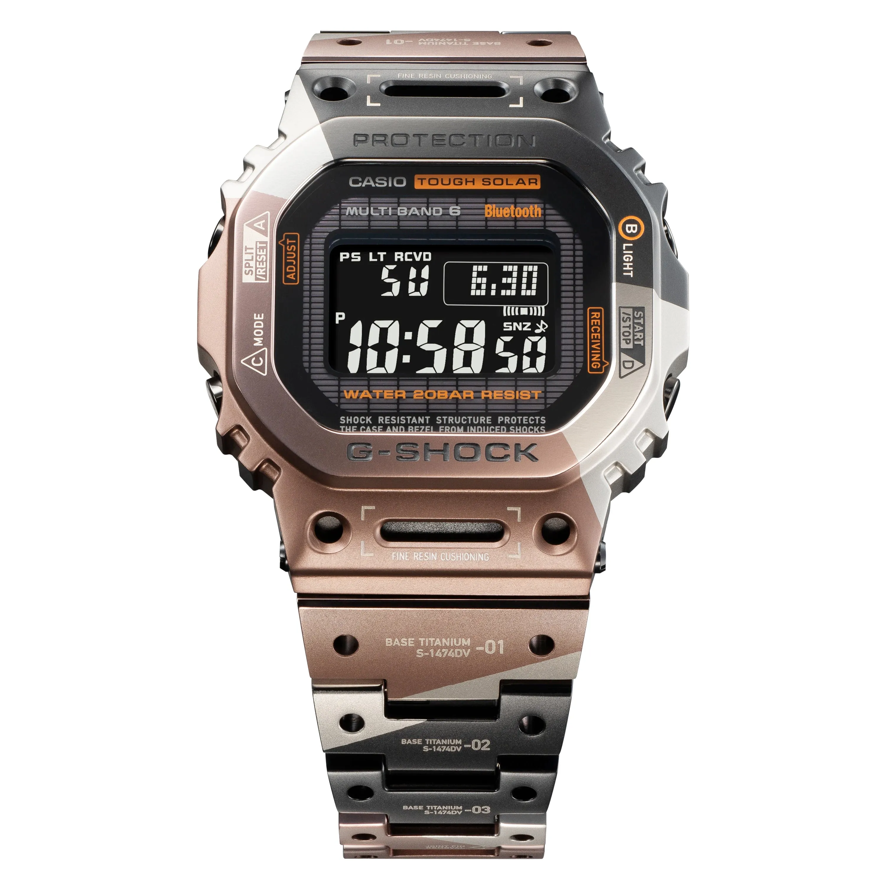 Casio G-SHOCK 5600 Virtual Armor II Digital Titanium Watch GMWB5000TVB-1 Limited