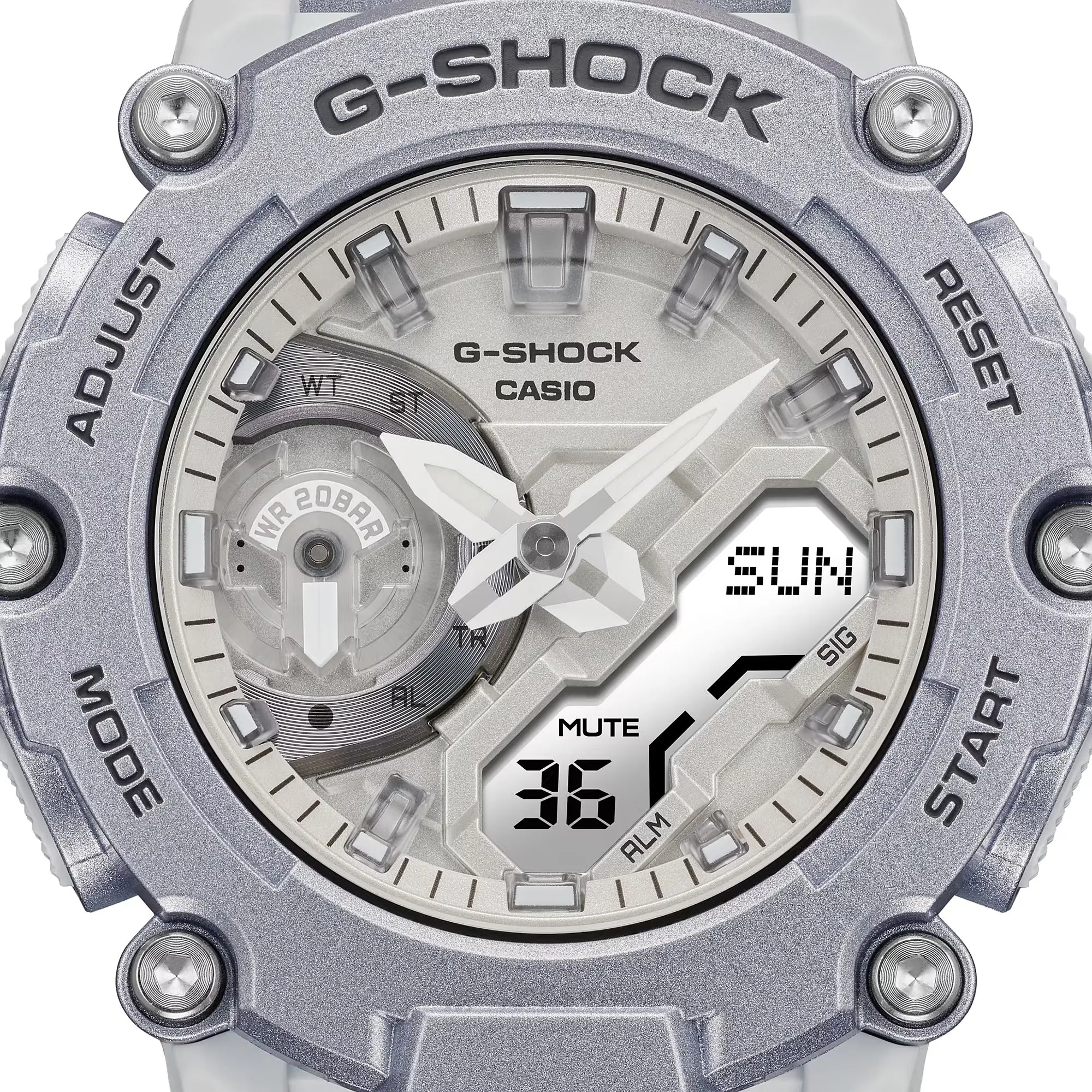 CASIO G-Shock GA2200FF-8A Forgotten Future Silver Metallic Watch Limited