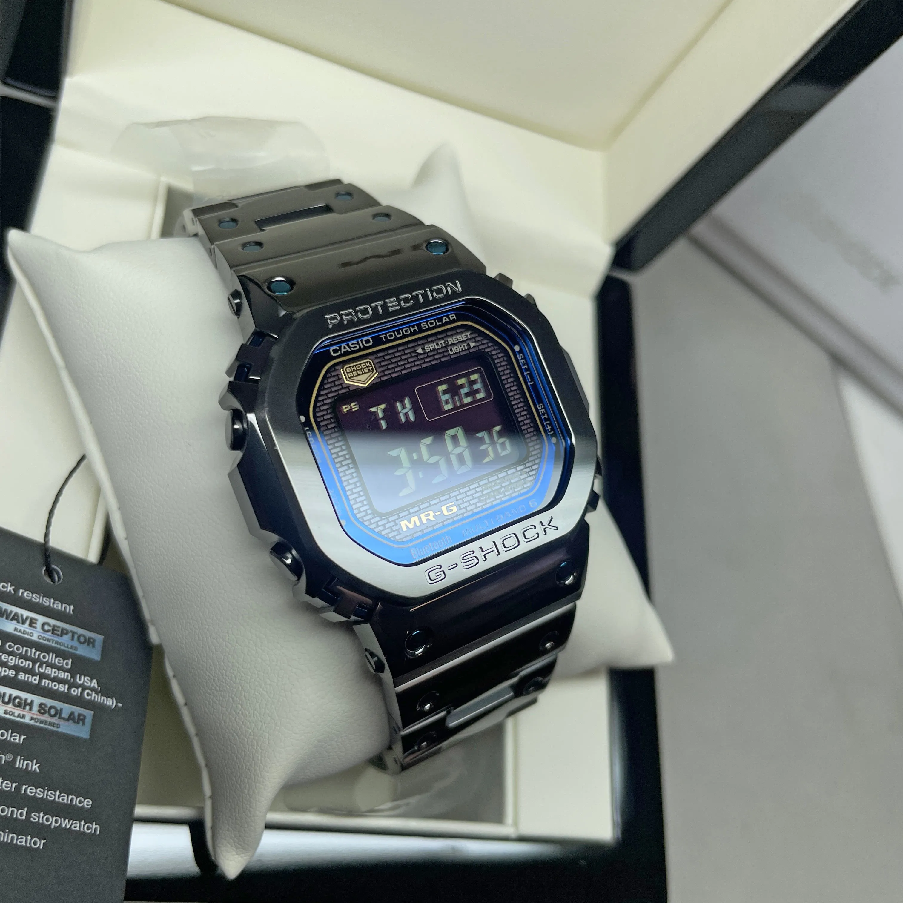 Casio G-SHOCK MRG Ao Zumi Blue Black Titanium Square MRGB5000-BA1 Watch Limited Edition