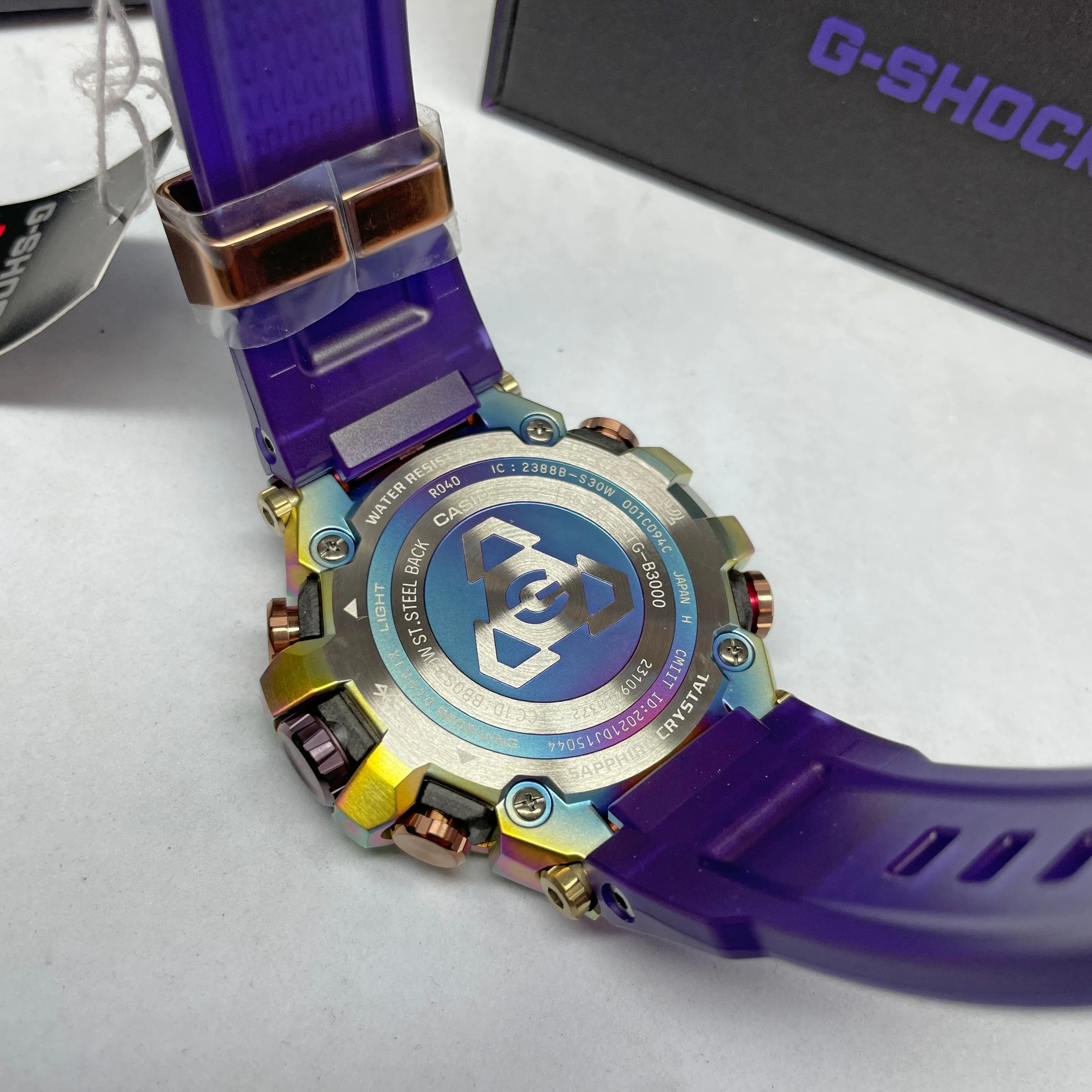 Casio G-Shock MTGB3000PRB-1 Aurora Oval Rainbow Purple Limited Edition MTG Watch