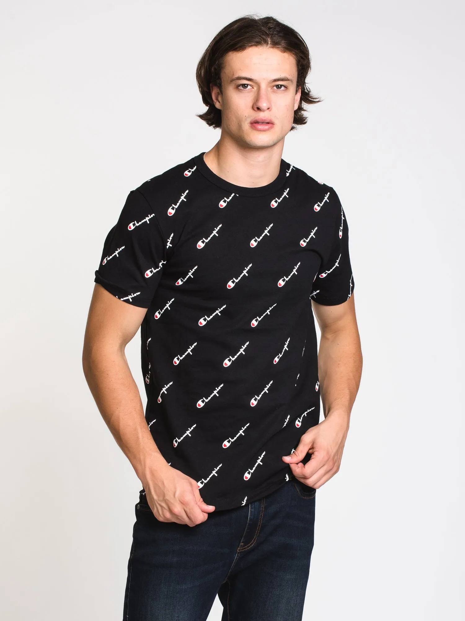 CHAMPION HERITAGE ALL OVER PRINT SHORT SLEEVE T-SHIRT  - CLEARANCE