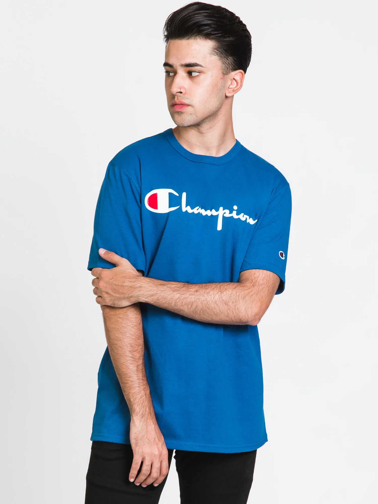 CHAMPION HERITAGE SCRIPT T-SHIRT - CLEARANCE