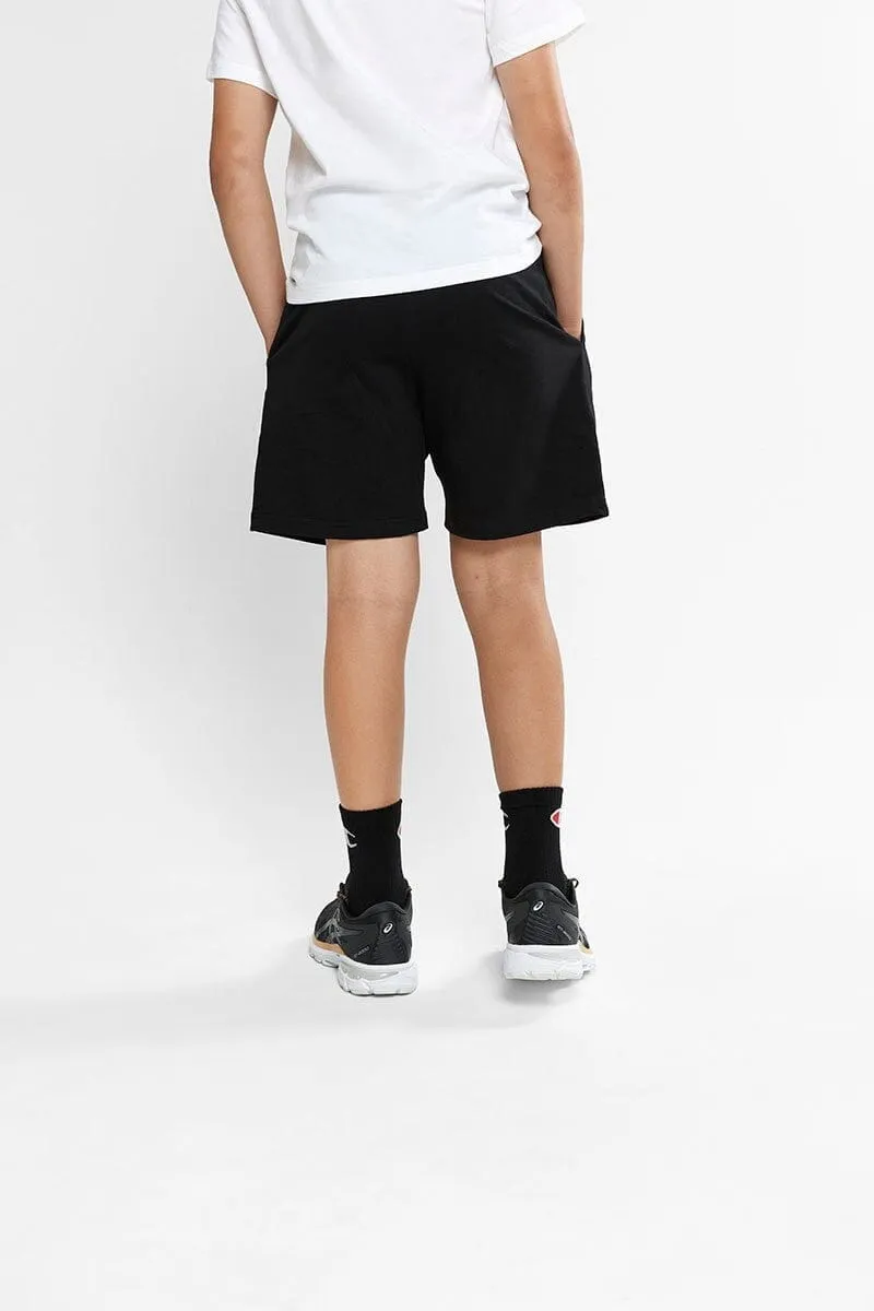 CHAMPION JUNIOR SCRIPT BLACK JERSEY SHORTS