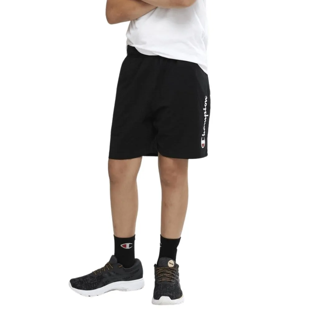 CHAMPION JUNIOR SCRIPT BLACK JERSEY SHORTS