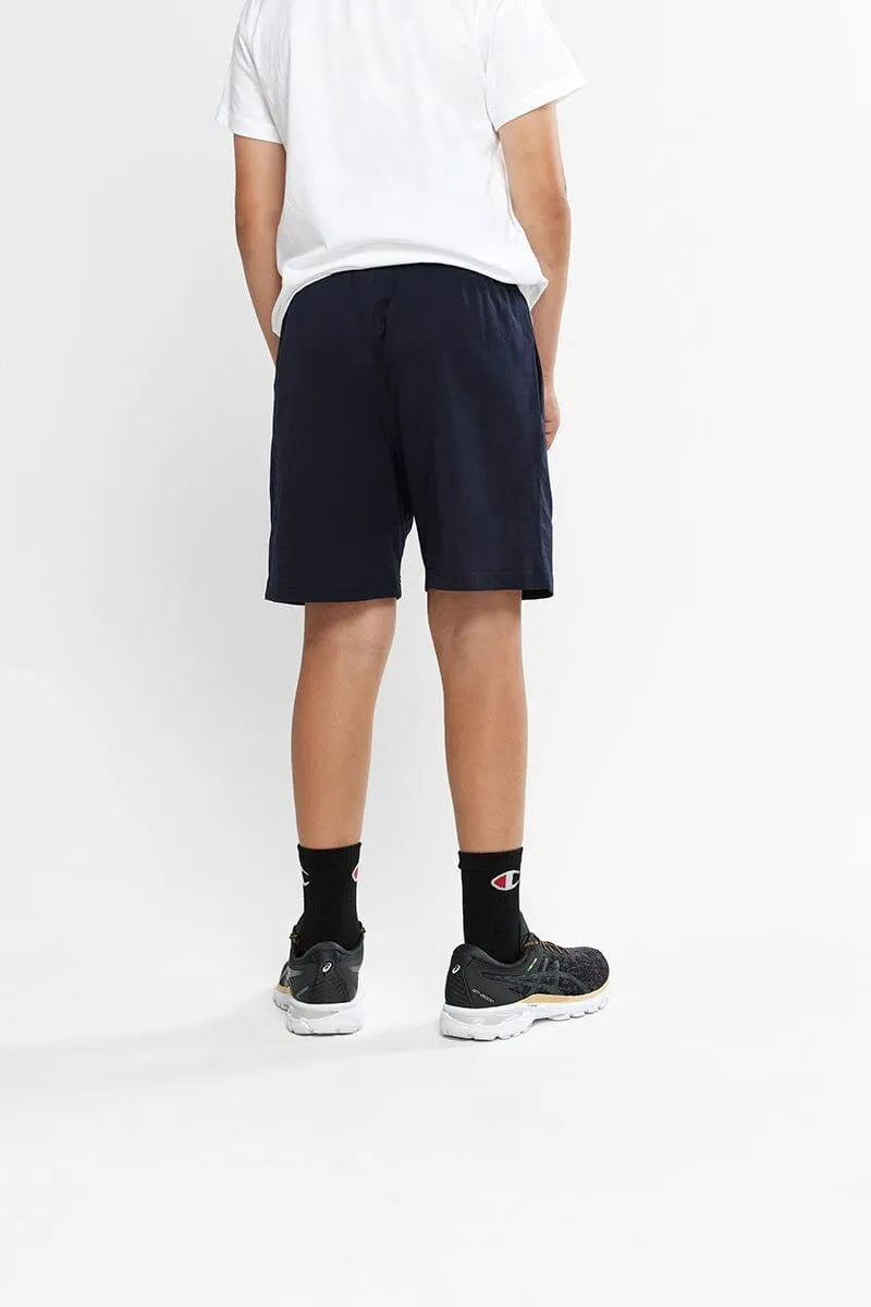 CHAMPION JUNIOR SCRIPT JERSEY NAVY SHORTS