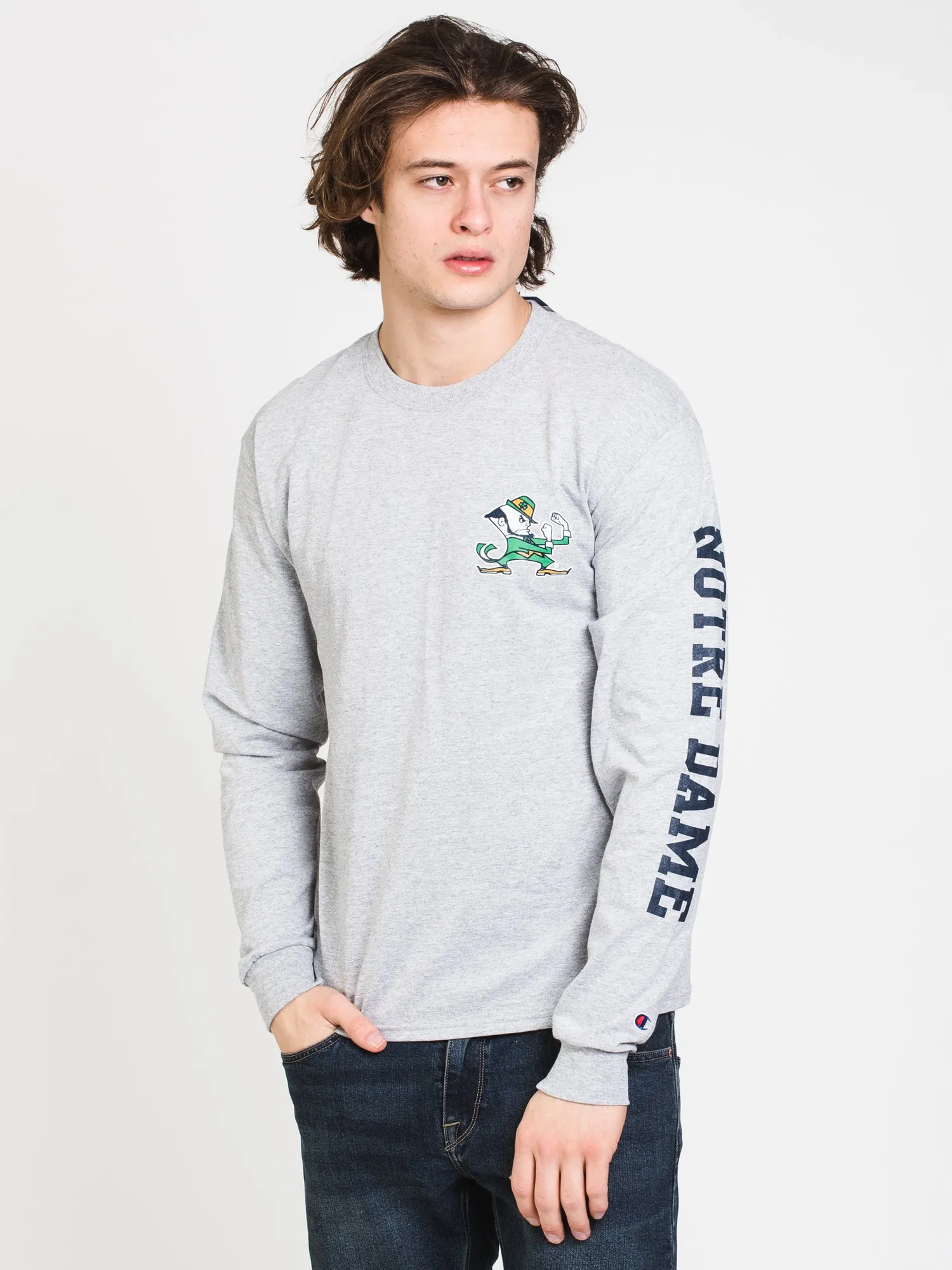 CHAMPION NOTRE DAME LONG SLEEVE TEE  - CLEARANCE