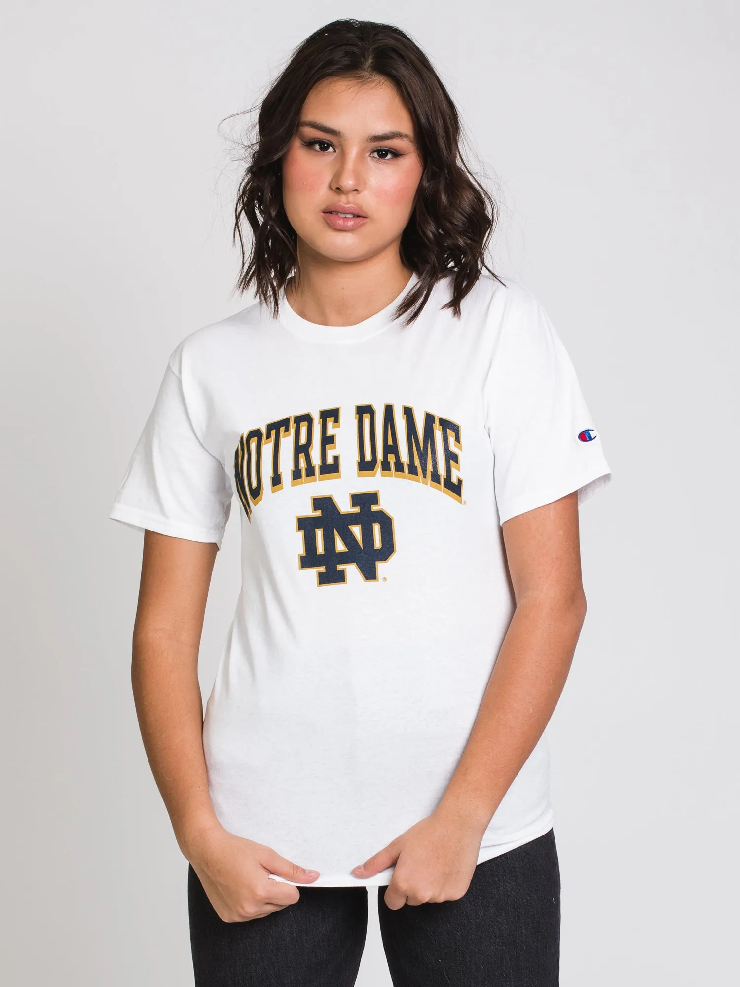 CHAMPION NOTRE DAME SHORT SLEEVE UNIVERSITY TEE   - CLEARANCE