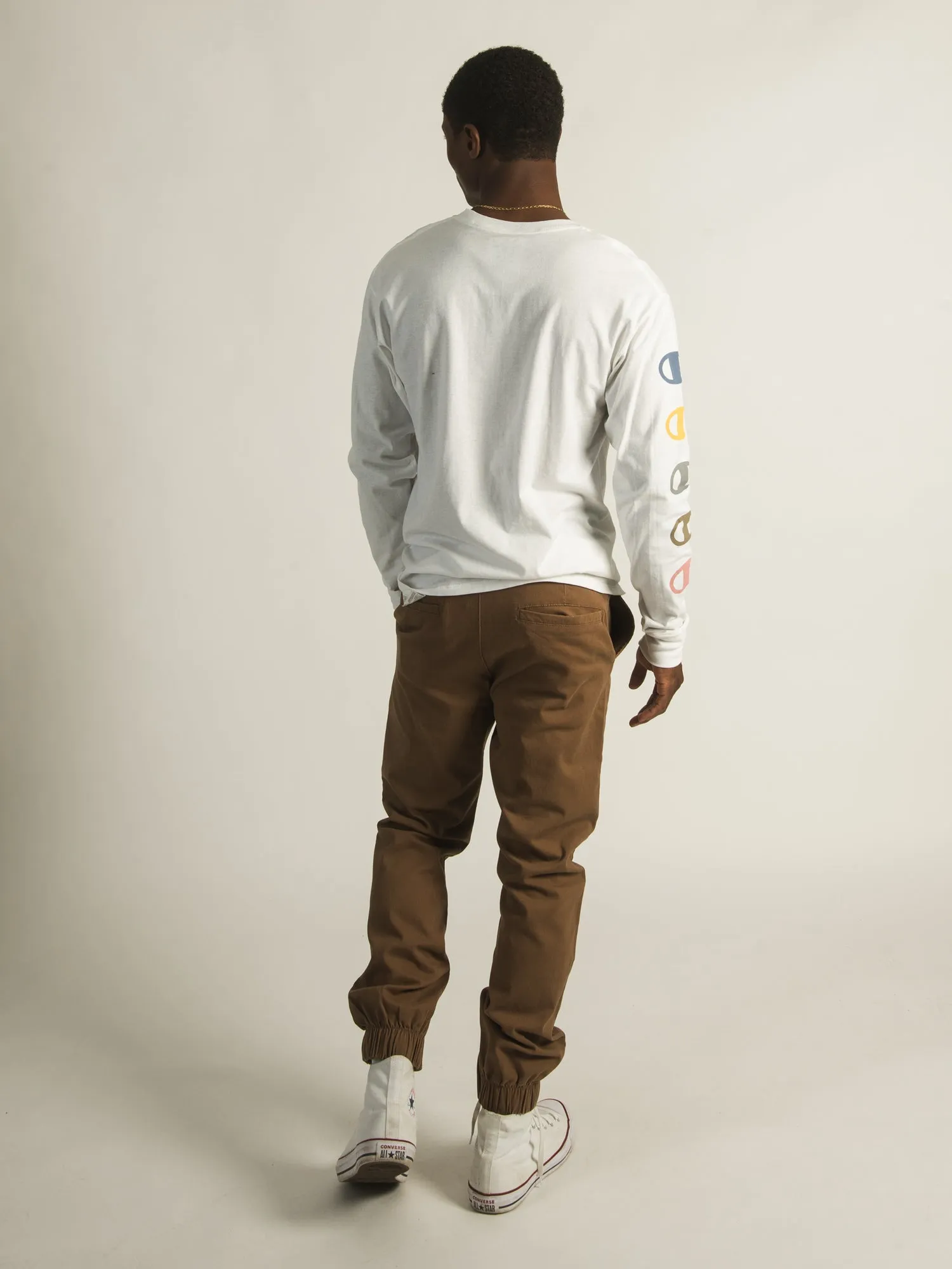 CHAMPION OVER SCRIPT LONG SLEEVE  - CLEARANCE