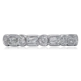 Christopher Designs Crisscut Emerald Cut Diamond Band