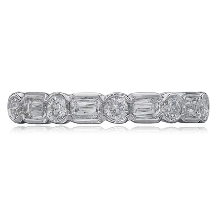 Christopher Designs Crisscut Emerald Cut Diamond Band