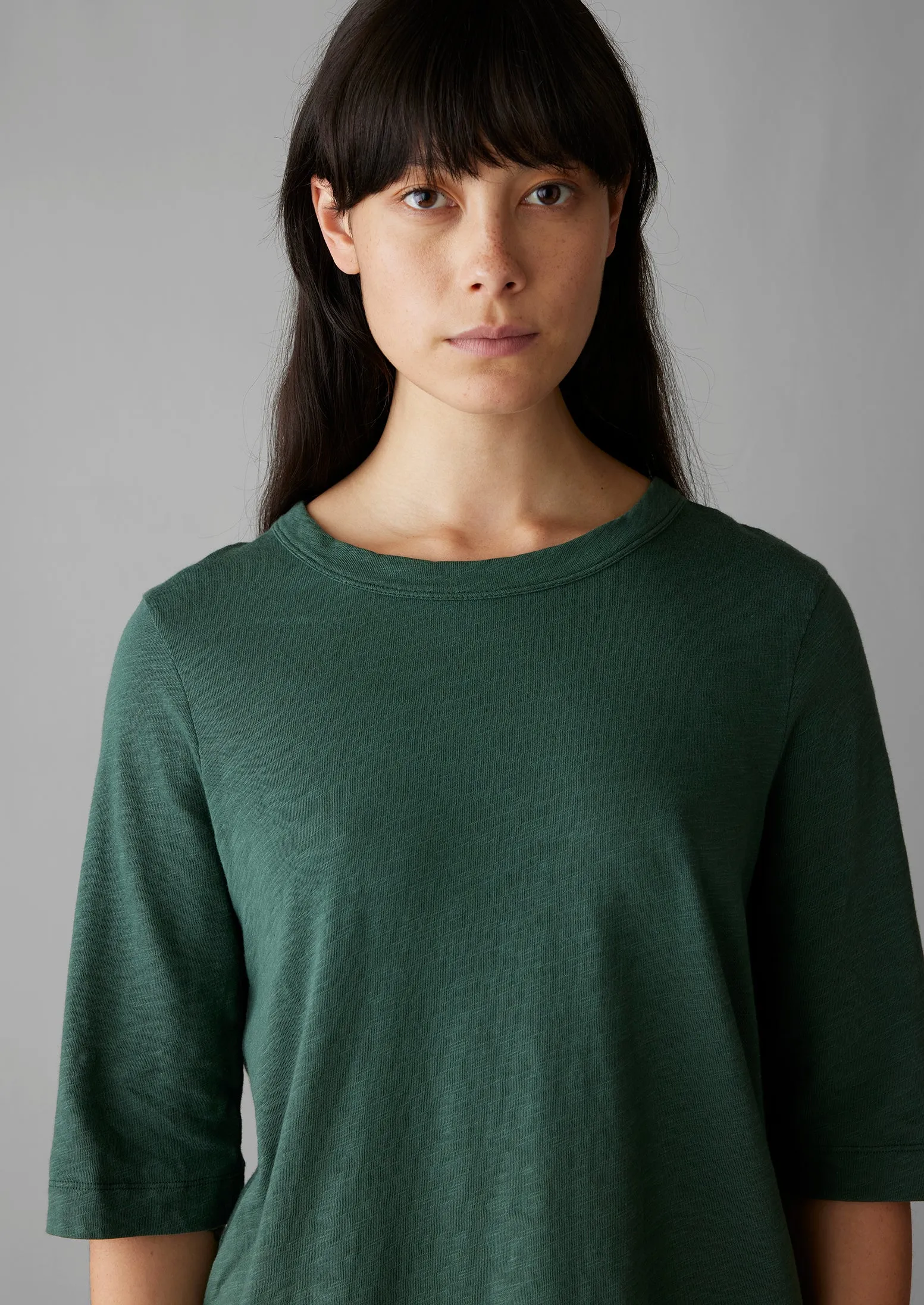 Cleo Garment Dyed Organic Cotton Tee | Marble Green