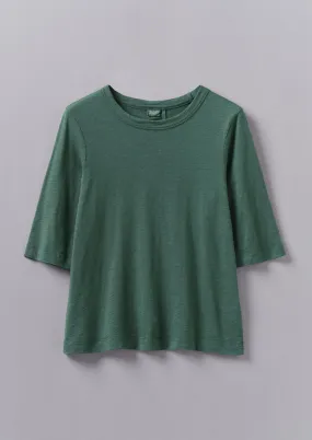 Cleo Garment Dyed Organic Cotton Tee | Marble Green