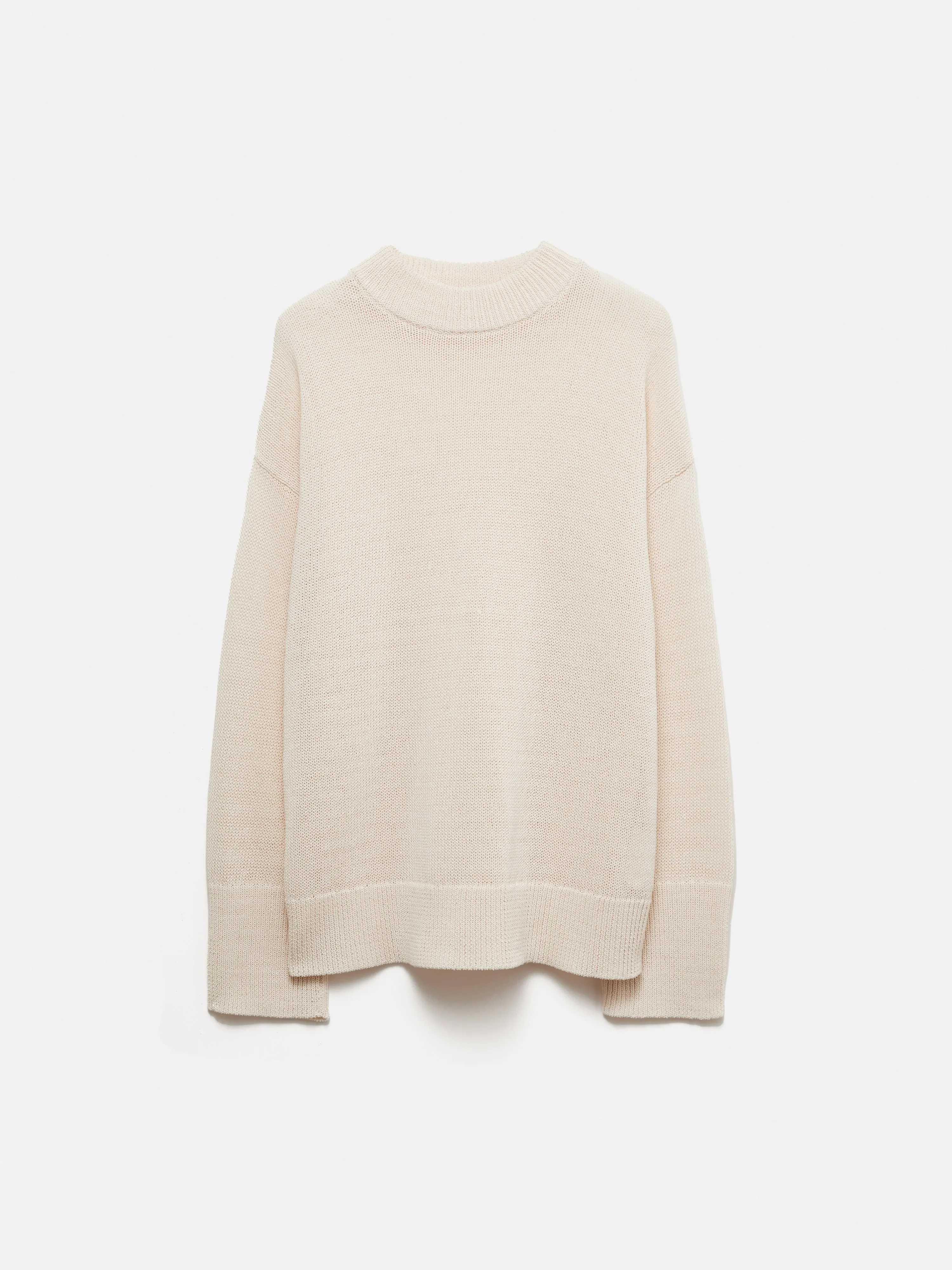 Corded Cotton Blend Jumper | Cream